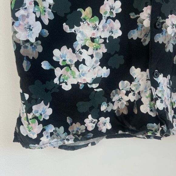 Le 31 for Simons Men's Medium Black Floral Short Sleeve Button Down Shirt Beach - Picture 3 of 9